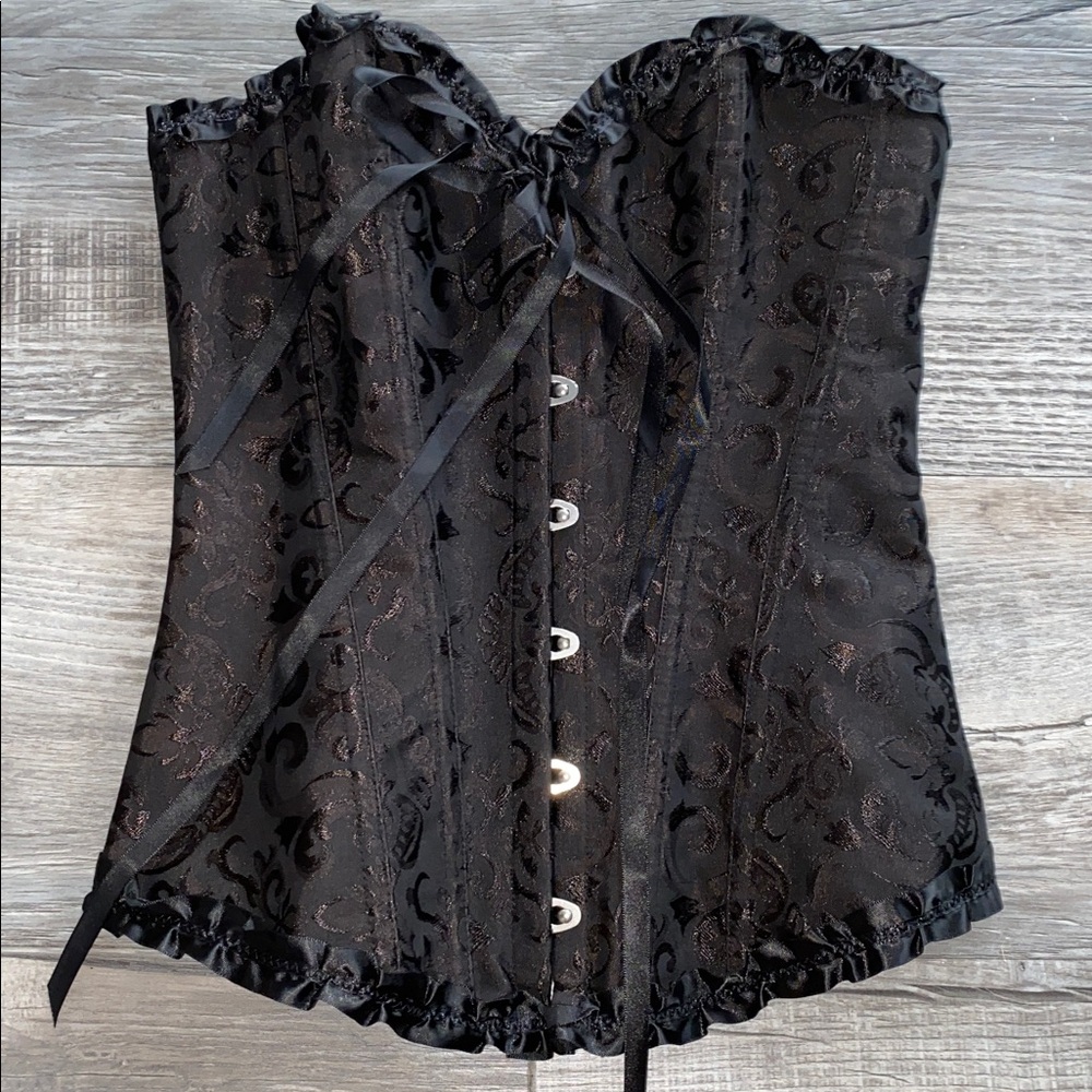 Black Corset Top Lingerie NWOT SEXY Costume - Picture 1 of 7